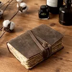 Diario in pelle vintage con rilegatura artigianale